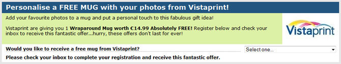 Vistaprint Lead Generation example